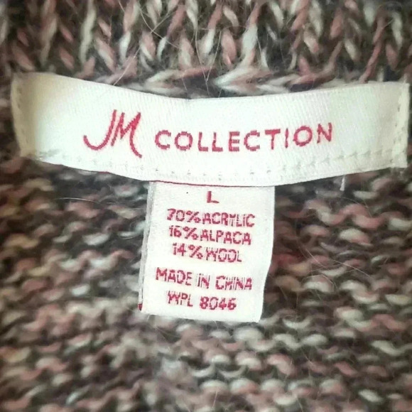 JM Collection Alpaca blend Grandpa Cardigan Sweater Size Large - Picture 5 of 7